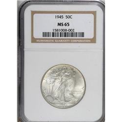 1945 50C MS65 NGC