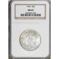 1945 50C MS65 NGC