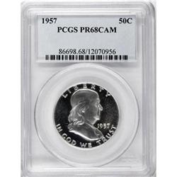 1957 50C Cameo PR68 PCGS