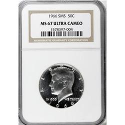 1966 50C SMS Deep Cameo MS67 NGC