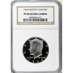 1964 50C Accented Hair Deep Cameo PR66 NGC