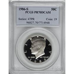 1986-S 50C Deep Cameo PR70 PCGS