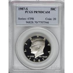 1987-S 50C Deep Cameo PR70 PCGS