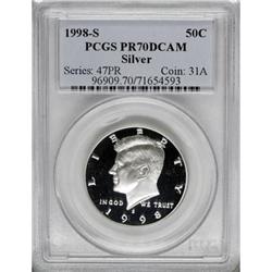 1998-S 50C Silver Deep Cameo PR70 PCGS