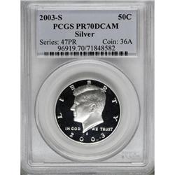 2003-S 50C Silver Deep Cameo PR70 PCGS