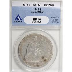 1843 $1 XF40 ANACS