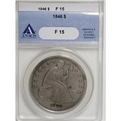 1846 $1 F15 ANACS