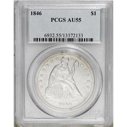 1846 $1 AU55 PCGS