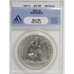 1847 $1 AU50 ANACS