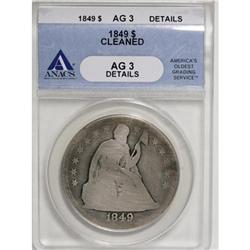 1849 $1 AG3 ANACS