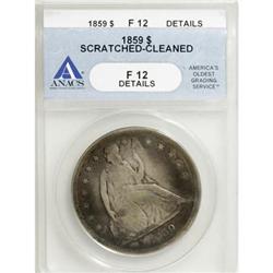 1859 $1 F12 ANACS
