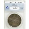 Image 1 : 1862 $1 F12 ANACS