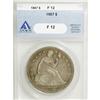 Image 1 : 1867 $1 F12 ANACS