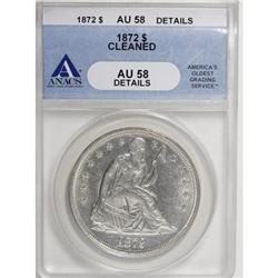 1872 $1 AU58 ANACS