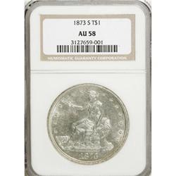 1873-S T$1 AU58 NGC