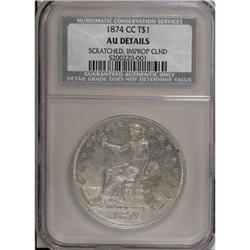 1874-CC T$1 AU52 CSN