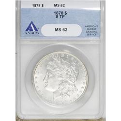 1878 8TF $1 MS62 ANACS