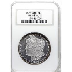 1878 8TF $1 Prooflike MS63 NGC