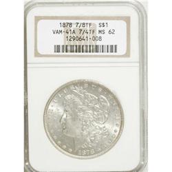 1878 7/8TF $1 Strong MS62 NGC
