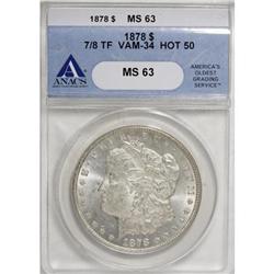 1878 7/8TF $1 Strong MS63 ANACS