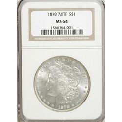 1878 7/8TF $1 Strong MS64 NGC