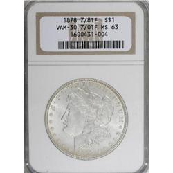 1878 7/8TF $1 Weak MS63 NGC