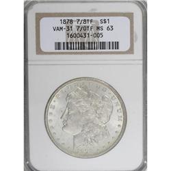 1878 7/8TF $1 Weak MS63 NGC