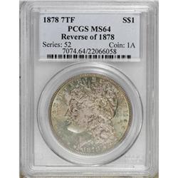 1878 7TF $1 Reverse of 1878 MS64 PCGS