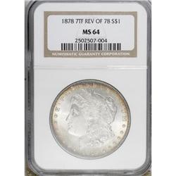 1878 7TF $1 Reverse of 1878 MS64 NGC