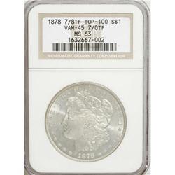 1878 $1 VAM-45 MS63 NGC