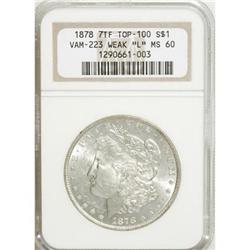 1878 7TF $1 Reverse of 1879 MS60 NGC