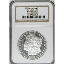 1878-CC $1 Prooflike MS63 NGC