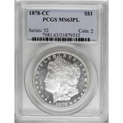 1878-CC $1 Prooflike MS63 PCGS