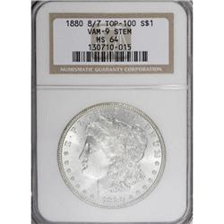 1880 $1 8 Over 7 MS64 NGC