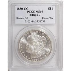 1880-CC $1 8 Over High 7 MS64 PCGS