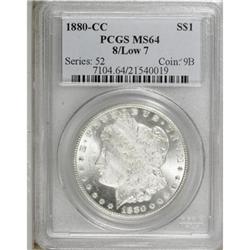 1880-CC $1 8 Over Low 7 MS64 PCGS