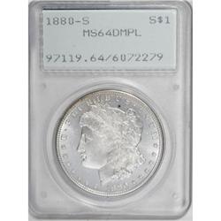 1880-S $1 Deep Mirror Prooflike MS64 PCGS