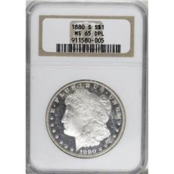 1880-S $1 Deep Mirror Prooflike MS65 NGC