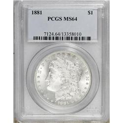 1881 $1 MS64 PCGS