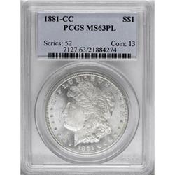 1881-CC $1 Prooflike MS63 PCGS