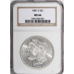1881-S $1 MS66 NGC