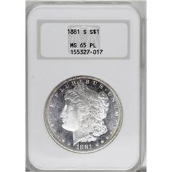 1881-S $1 Prooflike MS65 NGC