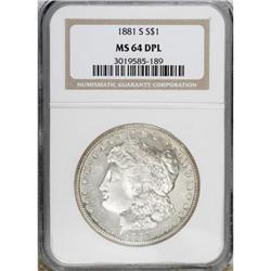 1881-S $1 Deep Mirror Prooflike MS64 NGC