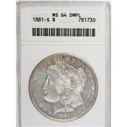 1881-S $1 Deep Mirror Prooflike MS64 ANACS