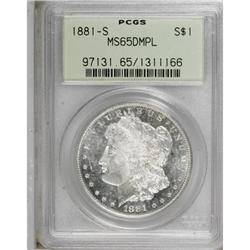 1881-S $1 Deep Mirror Prooflike MS65 PCGS