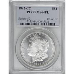 1882-CC $1 Prooflike MS64 PCGS