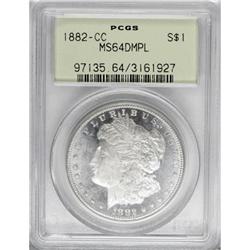 1882-CC $1 Deep Mirror Prooflike MS64 PCGS