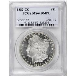 1882-CC $1 Deep Mirror Prooflike MS64 PCGS