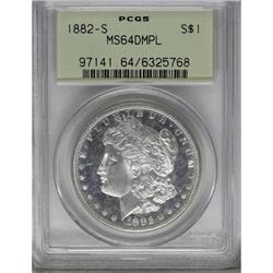 1882-S $1 Deep Mirror Prooflike MS64 PCGS