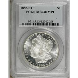 1883-CC $1 Deep Mirror Prooflike MS63 PCGS